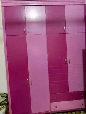 Girls bedroom set with bunk beds and wardrobe