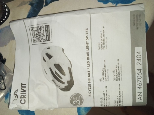 خوذة دراجة هوائية كريفت مع إضاءة خلفية | Crivit Bike Helmet Large-XLarge with LED — 2