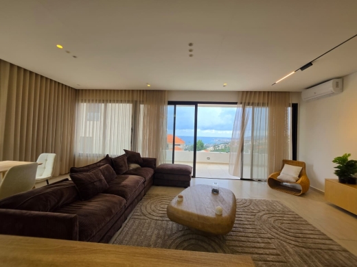 Furnished Apartment With Terrace & Sea View For Rent in Kfaraabida, Batroun — 2