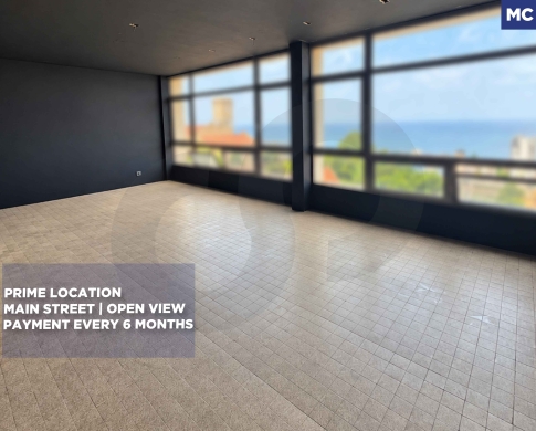 PRIME OFFICE FOR RENT IN BLISS(RAS BEIRUT)/راس بيروت/بليس/SIX OFFICE ROOMS/OPEN VIEW/REF#MC141695 !