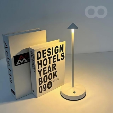 Minimalist Table Lamp: Scandinavian Design, Warm LED Light