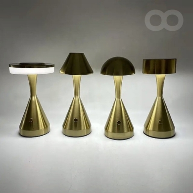 Conical Table Lamp in Stylish Bronze with Dimmable Brightness — 3