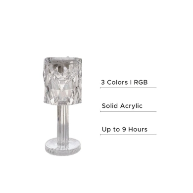 Amorphous Acrylic Lamp in Transparent, Table Lamp, LED Options — 3