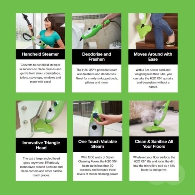 X5 Steam Cleaner | Ultimate 5-in-1 Floor, Rug & Garment Steamer — 5