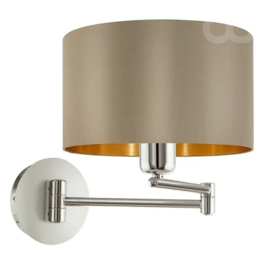 EGLO Textile Wall Lamp – Adjustable Bedroom Lighting for Reading — 4