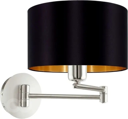 EGLO Textile Wall Lamp – Adjustable Bedroom Lighting for Reading — 3