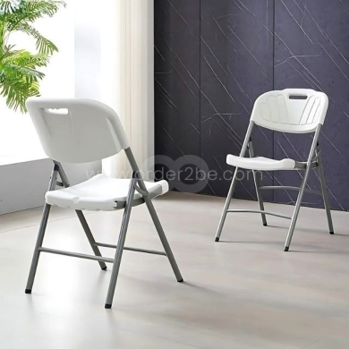 Heavy-Duty Foldable Dining Chair – 200kg, Steel Legs, Stackable for Events & Outdoors — 4