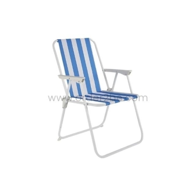Classic Striped Beach Chair – Cozy Foldable Lounger for Backyard, Pool & Camping — 6