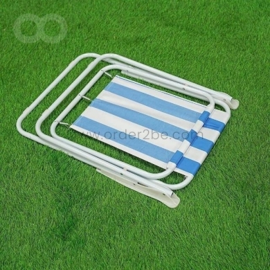 Classic Striped Beach Chair – Cozy Foldable Lounger for Backyard, Pool & Camping — 4