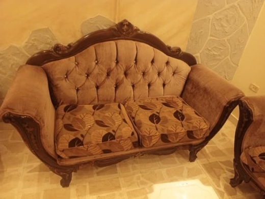 Carved wooden salon set — 2