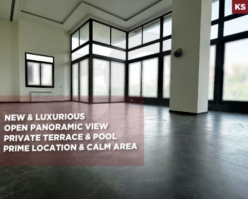 Exceptional brand-new/triplex /private terrace/panoramic views/Yarzeh,BAABDA/اليرزة/REF#KS141759