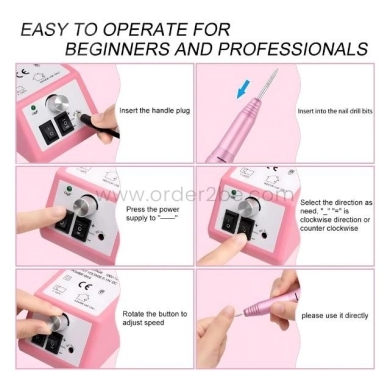 Professional Nail Drill Machine – 6 Nail Bits, 20,000 RPM for Acrylics, Gel & Pedicures — 5