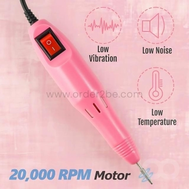 Professional Nail Drill Machine – 6 Nail Bits, 20,000 RPM for Acrylics, Gel & Pedicures — 4