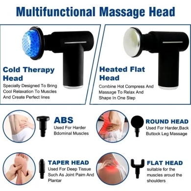 Mini Percussion Massage Gun – Hot & Cold Therapy, 13cm Portable Deep Tissue Relief — 2