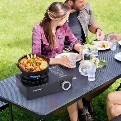 Modern Camping Stove with Adjustable Flame Knob & Travel Case — 3