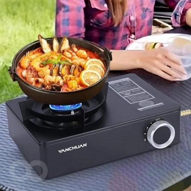 Modern Camping Stove with Adjustable Flame Knob & Travel Case — 6