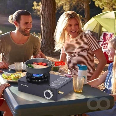 Modern Camping Stove with Adjustable Flame Knob & Travel Case — 9