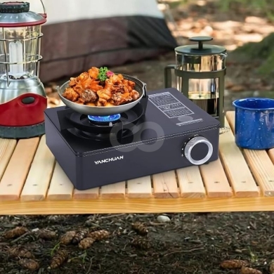 Modern Camping Stove with Adjustable Flame Knob & Travel Case — 2