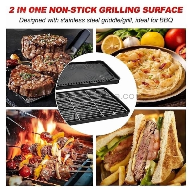 Portable Camping Grill Stove – Dual Flame, Carry Case & Drip Tray for Perfect Grilling — 7