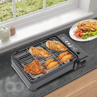 Portable Camping Grill Stove – Dual Flame, Carry Case & Drip Tray for Perfect Grilling — 2