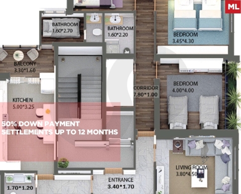 Under construction Apartment for Sale/50% down payment/TRIPOLI/طرابلس/REF#ML141807