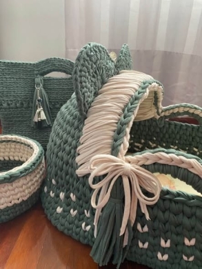 Handmade Crochet Baby Nest — 4