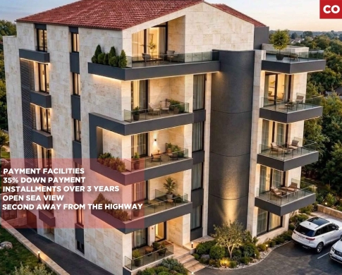 UNDER CONSTRUCTION/35% DOWN PAYMENT/3-YEAR INSTALLMENTS/NAHR IBRAHIM,JBEIL/نهر إبراهيم/PANORAMIC SEA VIEW/REF#CO141847 !