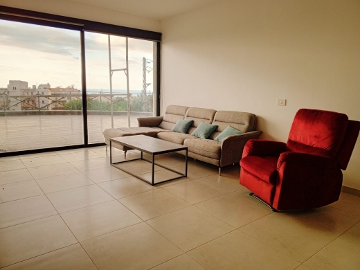 Furnished Apartment With Terrace & Sea View For Rent In Blat, Jbeil
