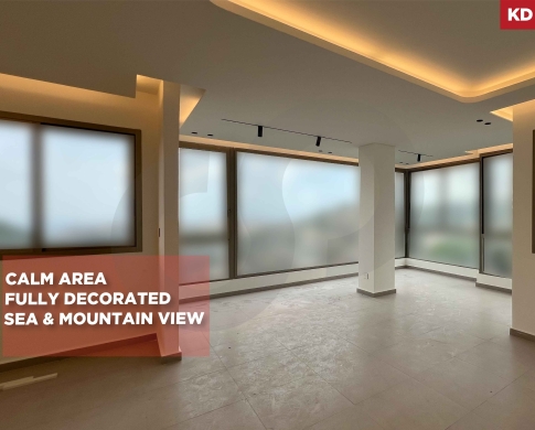 OPEN SEA & MOUNTAIN VIEWS/FULLY DECORATED/ELEGANT APARTMENT/ZAKRIT,METN/زكريت/REF#KD141931 !