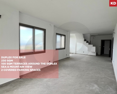 Luxury Duplex for sale/Panoramic Sea And Mountain Views/ZAKRIT-METN/زكريت/REF#KD141925