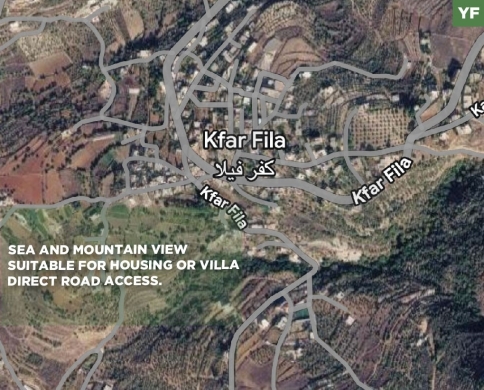 mountain and sea view/ housing land / villa site/ kfarfila, Nabatieh/كفرفيلا /REF#YF141929