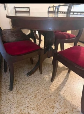 Wooden dining table with 8 seats — 2