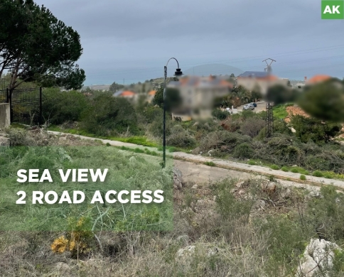Land for sale/Sea View/2 Road access/MECHREF-ALEY/مشرف/REF#AK142023