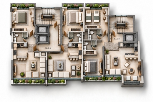 Off Plan!! High FLoor 2-Bedroom Apartment For Sale in Achrafieh, Sassine — 9