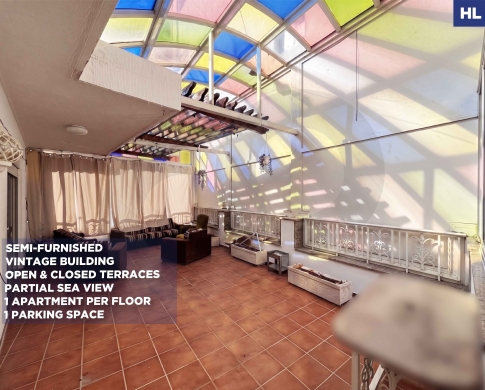 Luxury Apartment in Vintage Building for Rent/Open & Closed Terraces/Partial Sea View/MANARA,BEIRUT/المنارة/REF#HL142036 !