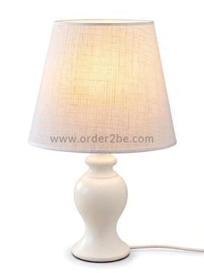 Classic Curved Table Lamp with Fabric Shade — 2