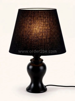 Classic Curved Table Lamp with Fabric Shade