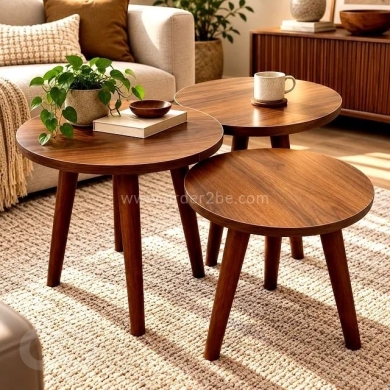 Nesting Table Set with Tripod Legs