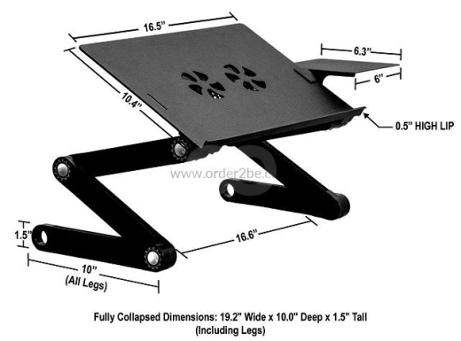 T8 Foldable Aluminum Laptop Cooling Table — 4