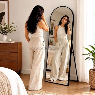 Arch Floor Mirror with Shatter-Resistant Glass — 6
