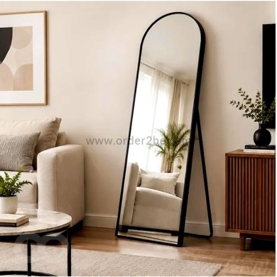 Arch Floor Mirror with Shatter-Resistant Glass