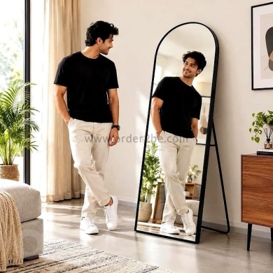 Arch Floor Mirror with Shatter-Resistant Glass — 7