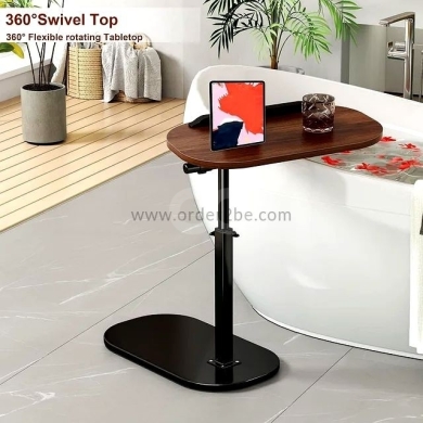 C-Shaped Adjustable Side Table with 360° Swivel — 6