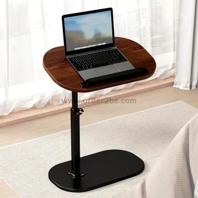 C-Shaped Adjustable Side Table with 360° Swivel