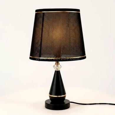 Conical Table Lamp with Gold Trim — 7