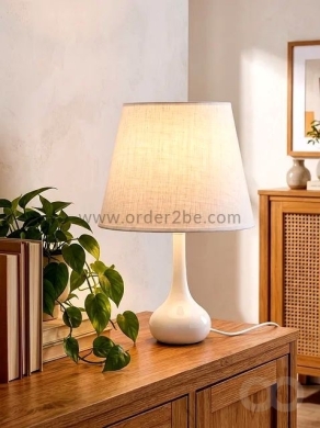 Teardrop Table Lamp with Fabric Shade — 4