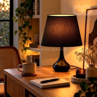 Teardrop Table Lamp with Fabric Shade — 2