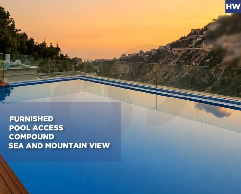 Furnished Apartment for rent/Pool access/Sea and mountain view/ADMA-KESEROUAN/ادما/REF#HW142078