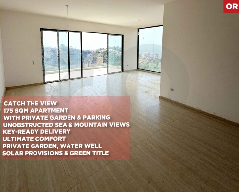 UNOBSTRUCTED SEA & MOUNTAIN VIEWS/PRIVATE GARDEN & PARKING/DAWHET EL HOSS,ALEY/دوحة الح…