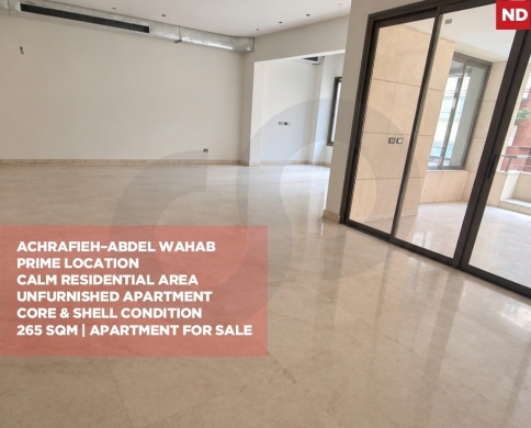 Apartment for sale/Prime location/Calm Residential Area/ACHRAFIEH-BEIRUT/اشرفيه/REF#ND142129